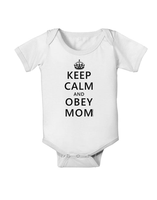 Keep Calm and Obey Mom Baby Bodysuit One Piece-Baby Romper-TooLoud-White-06-Months-Davson Sales