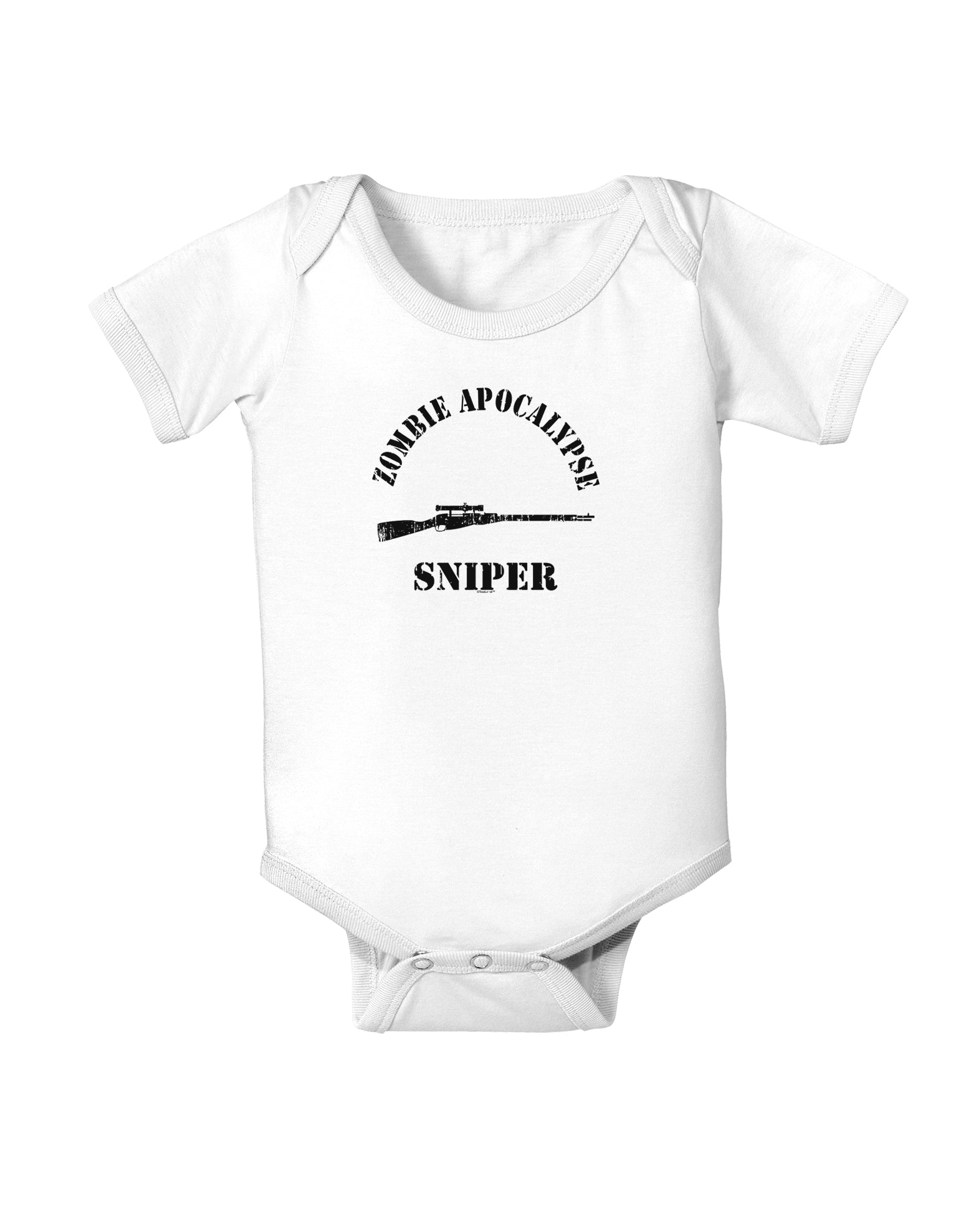 Zombie Apocalypse Group Role Sniper Infant Onesie-TooLoud-White-06-Months-Davson Sales