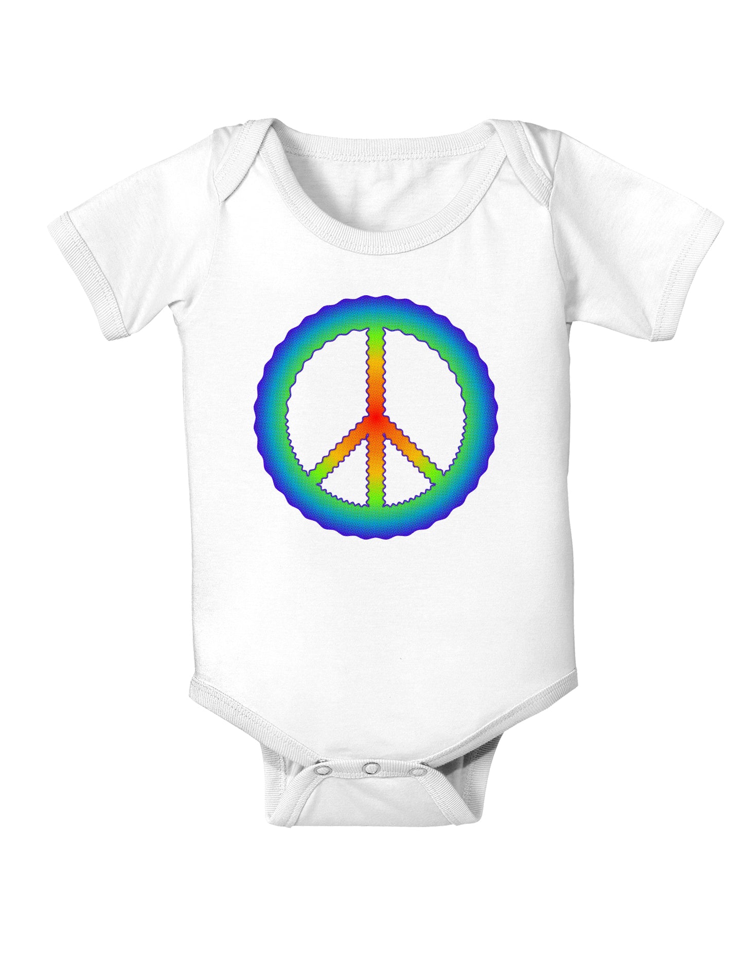 Halftone Peace Baby Bodysuit One Piece-Baby Romper-TooLoud-White-06-Months-Davson Sales