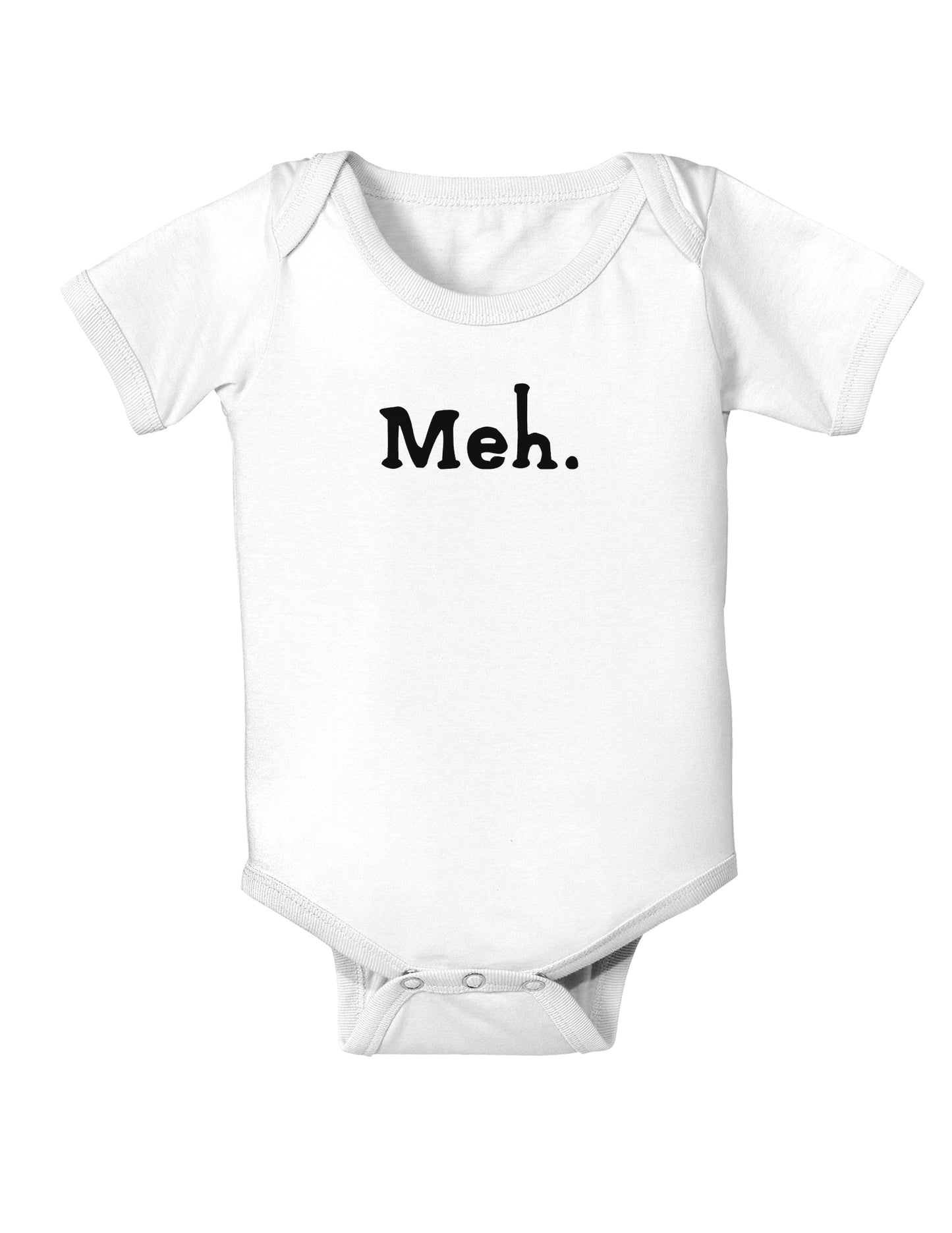 Meh Baby Bodysuit One Piece-Baby Romper-TooLoud-White-06-Months-Davson Sales