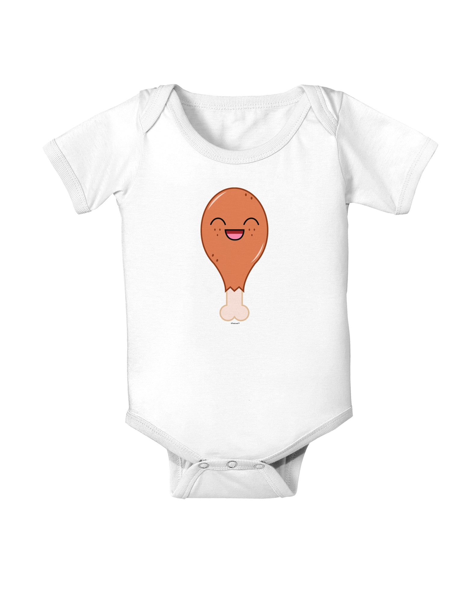 Chicken Leg Baby Bodysuit One Piece-Baby Romper-TooLoud-White-06-Months-Davson Sales
