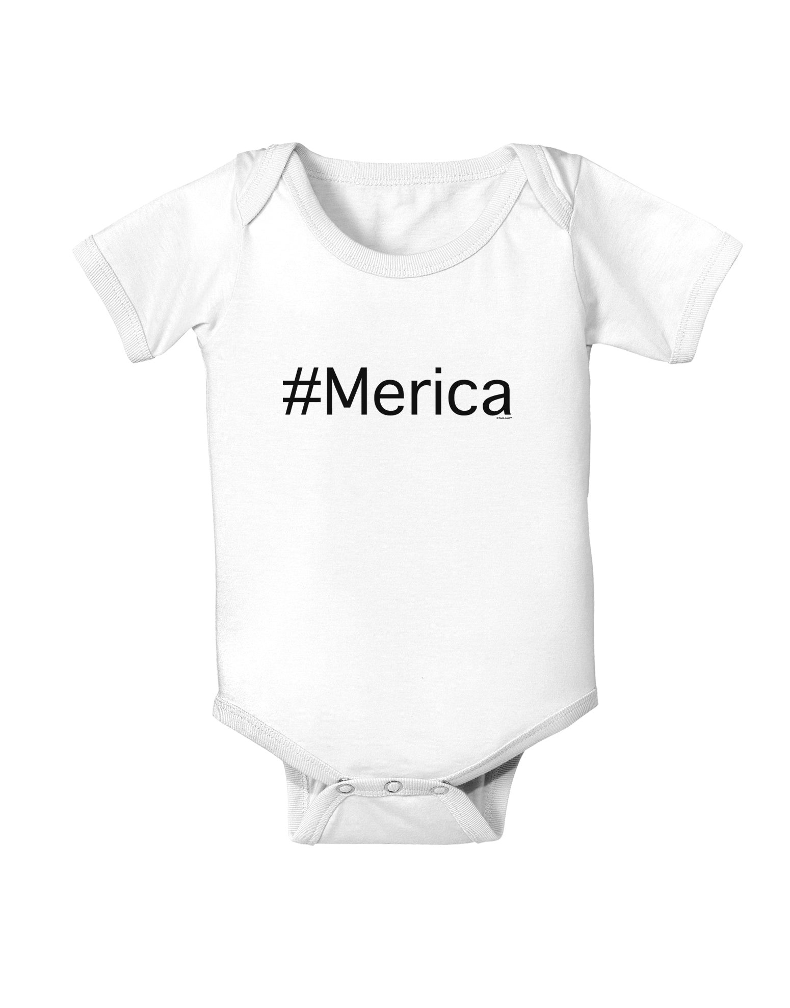 #Merica Baby Bodysuit One Piece-Baby Romper-TooLoud-White-06-Months-Davson Sales