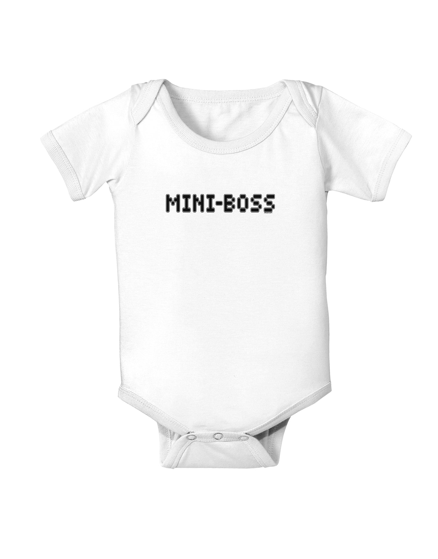 Mini-Boss Text - Boss Day Baby Bodysuit One Piece-Baby Romper-TooLoud-White-06-Months-Davson Sales