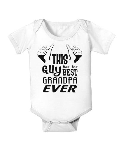 This Guy Has The Best Grandpa Ever Baby Bodysuit One Piece-Baby Romper-TooLoud-White-06-Months-Davson Sales