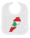 Lebanon Flag Silhouette Baby Bib-Baby Bib-TooLoud-White-One-Size-Baby-Davson Sales