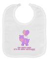 Cute First Birthday Hippo - Pink and Purple Baby Bib by TooLoud