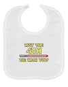 4th Be With You Beam Sword Baby Bib-Baby Bib-TooLoud-White-One-Size-Baby-Davson Sales