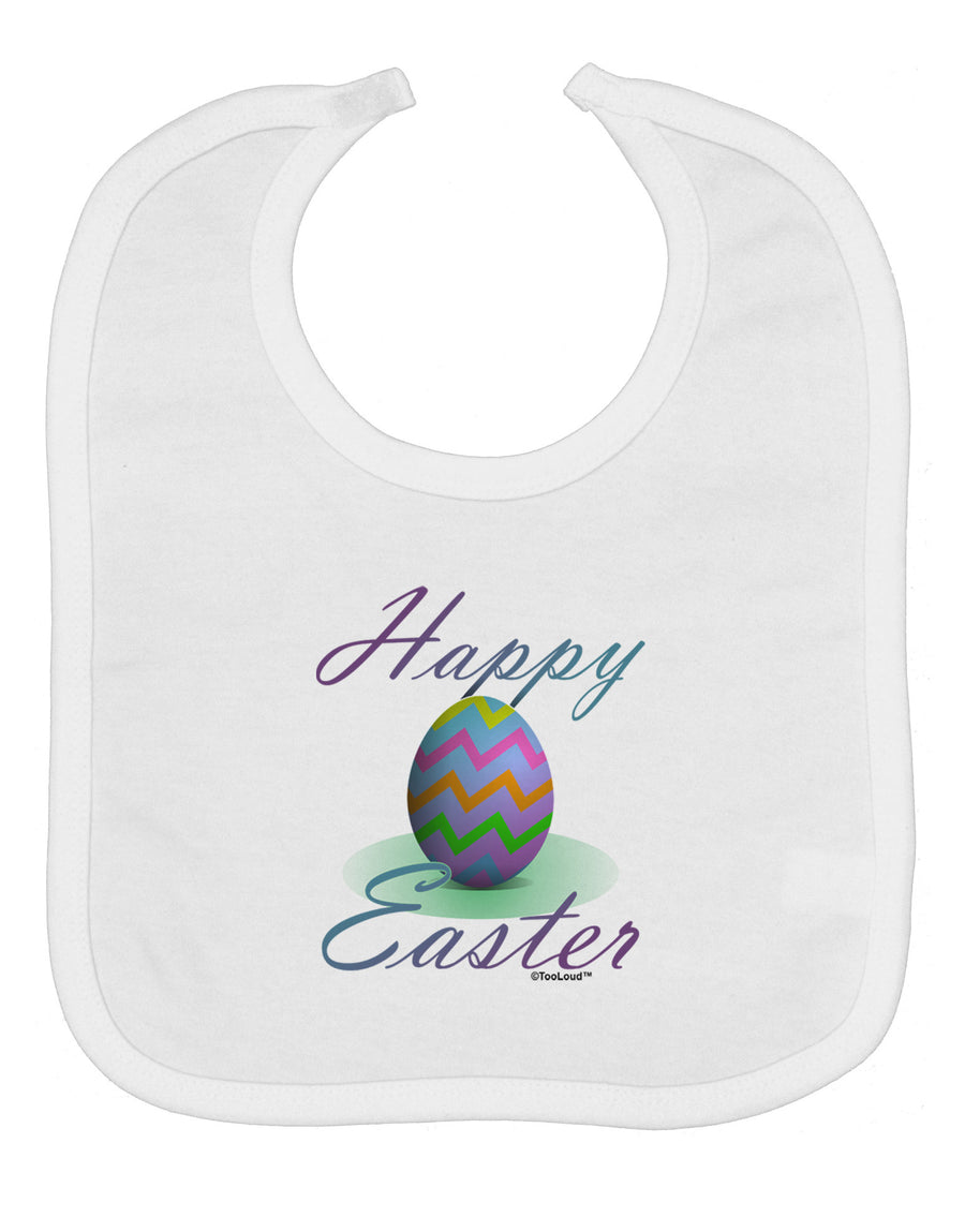 One Happy Easter Egg Baby Bib-Baby Bib-TooLoud-White-One-Size-Baby-Davson Sales