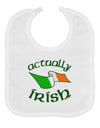 Actually Irish Baby Bib-Baby Bib-TooLoud-White-One-Size-Baby-Davson Sales
