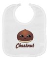 Cute Chestnut Design - Christmas Text Baby Bib-Baby Bib-TooLoud-White-One-Size-Baby-Davson Sales