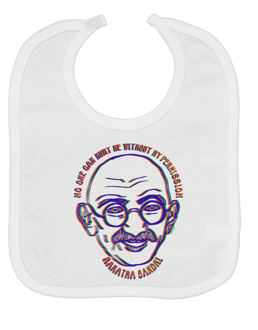 TooLoud No one can hurt me without my permission Ghandi Baby Bib-Baby Bib-TooLoud-White-One-Size-Baby-Davson Sales