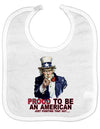 Uncle Sam Proud to be an American Baby Bib-Baby Bib-TooLoud-White-One-Size-Baby-Davson Sales