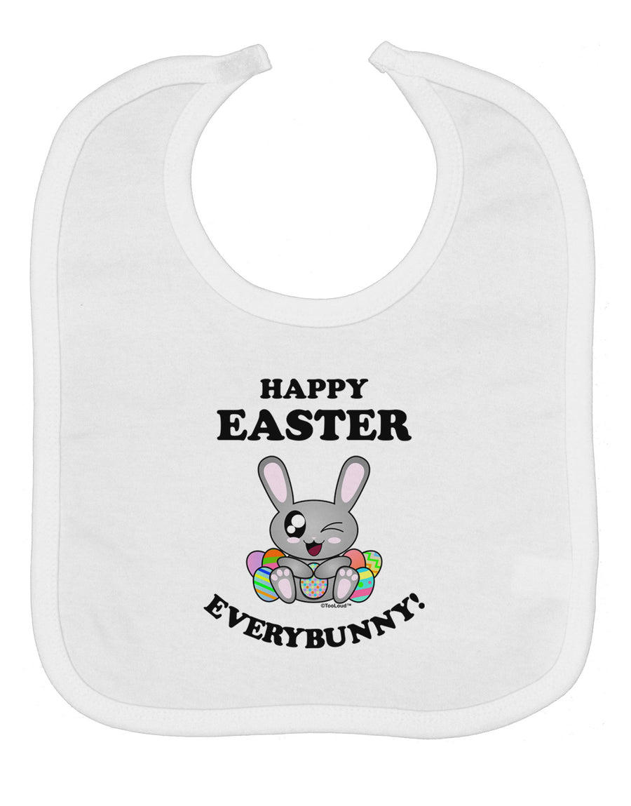 Happy Easter Everybunny Baby Bib-Baby Bib-TooLoud-White-One-Size-Baby-Davson Sales