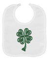 3D Style Celtic Knot 4 Leaf Clover Baby Bib-Baby Bib-TooLoud-White-One-Size-Baby-Davson Sales