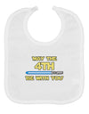 4th Be With You Beam Sword 2 Baby Bib-Baby Bib-TooLoud-White-One-Size-Baby-Davson Sales