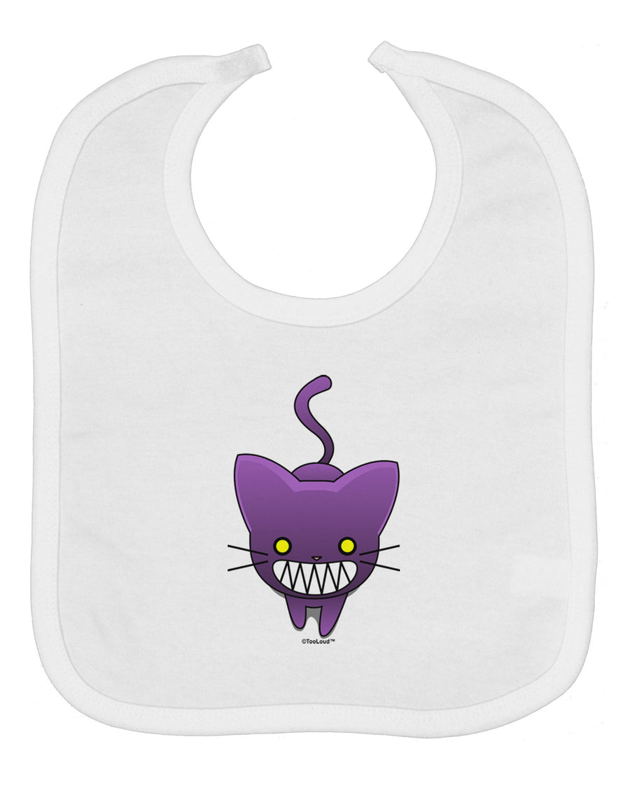Evil Kitty Baby Bib-Baby Bib-TooLoud-White-One-Size-Baby-Davson Sales