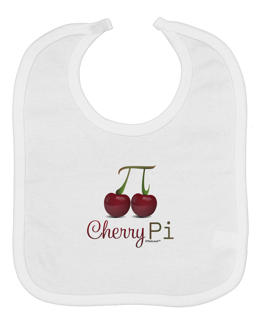 Cherry Pi Baby Bib-Baby Bib-TooLoud-White-One-Size-Baby-Davson Sales