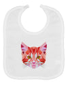 Geometric Kitty Red Baby Bib-Baby Bib-TooLoud-White-One-Size-Baby-Davson Sales