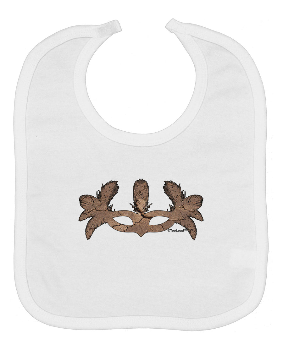 Earth Masquerade Mask Baby Bib by TooLoud-Baby Bib-TooLoud-White-One-Size-Baby-Davson Sales