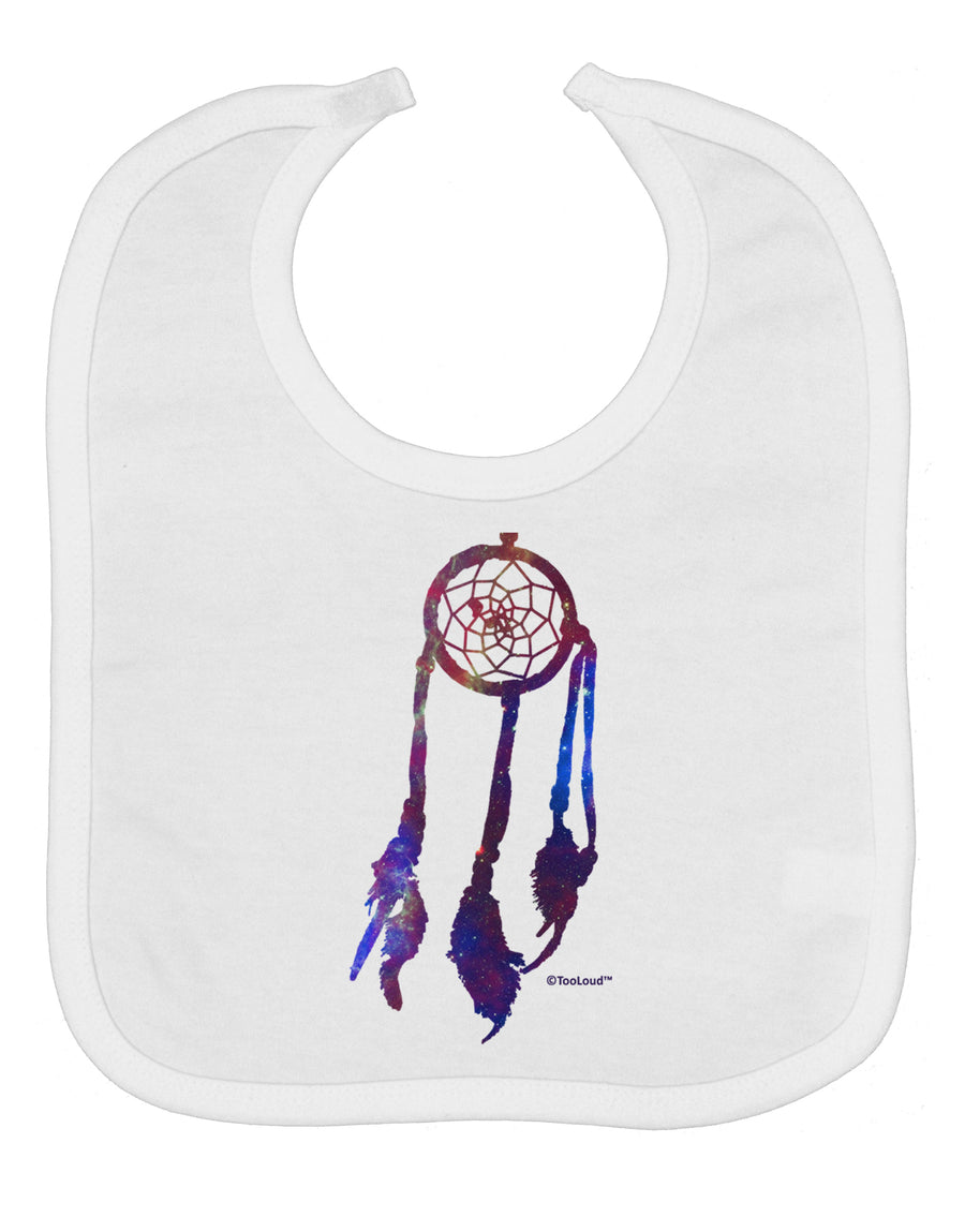 Graphic Feather Design - Galaxy Dreamcatcher Baby Bib by TooLoud