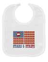 American Bacon Flag - Stars and Strips Baby Bib-Baby Bib-TooLoud-White-One-Size-Baby-Davson Sales