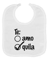 Tequila Checkmark Design Baby Bib by TooLoud-Baby Bib-TooLoud-White-One-Size-Baby-Davson Sales
