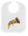 TooLoud Pizza Slice Baby Bib-Baby Bib-TooLoud-White-One-Size-Baby-Davson Sales