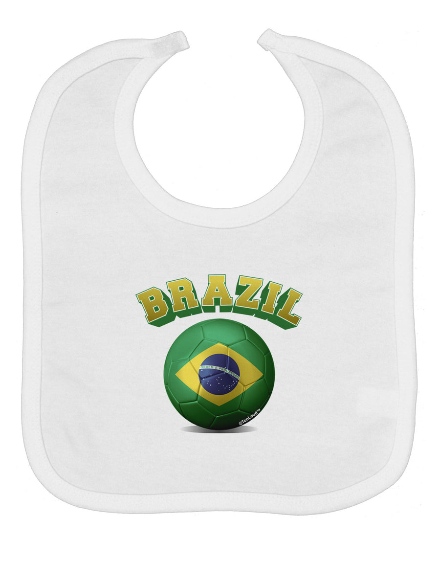 Soccer Ball Flag - Brazil Baby Bib