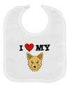 I Heart My - Cute Yorkshire Terrier Yorkie Dog Baby Bib by TooLoud-Baby Bib-TooLoud-White-One-Size-Baby-Davson Sales