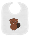 Cute Beaver Baby Bib-Baby Bib-TooLoud-White-One-Size-Baby-Davson Sales