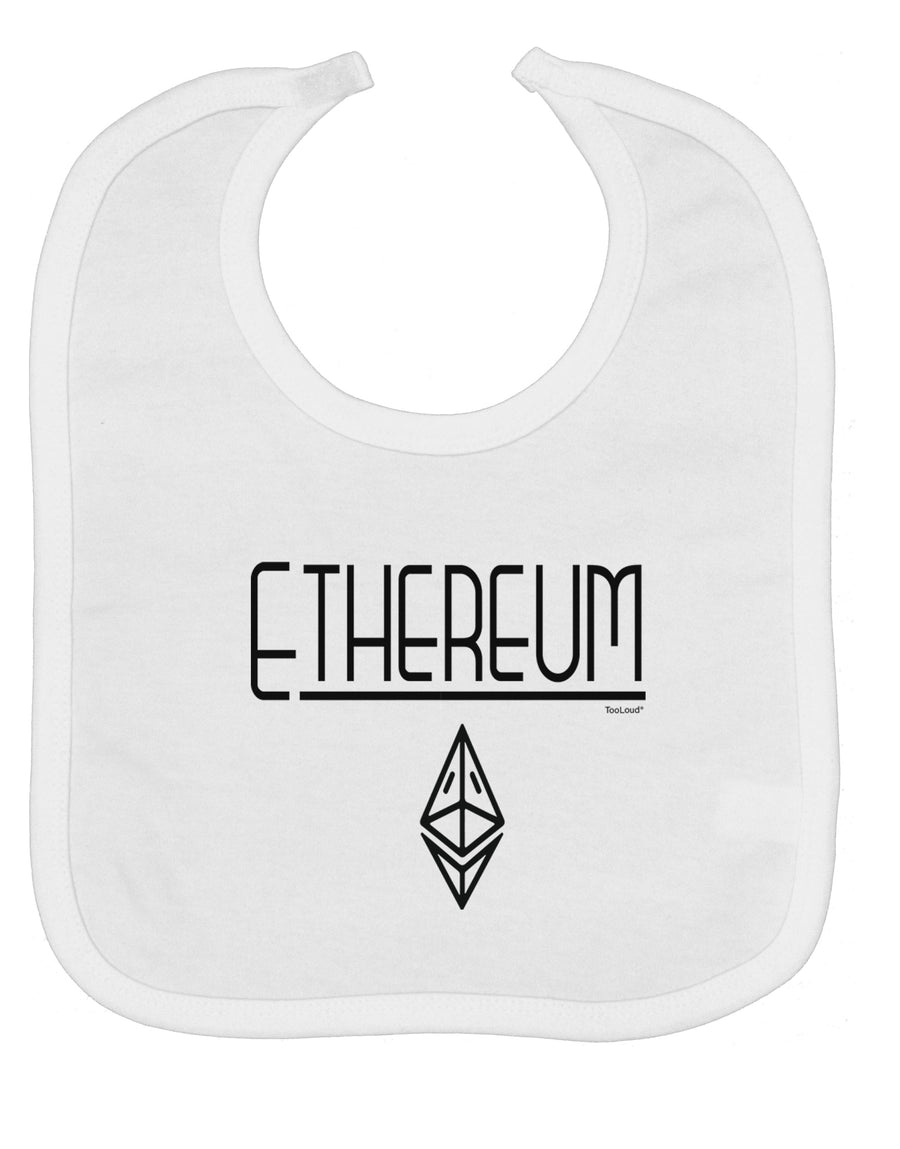 Ethereum with logo Baby Bib-Baby Bib-TooLoud-White-One-Size-Baby-Davson Sales