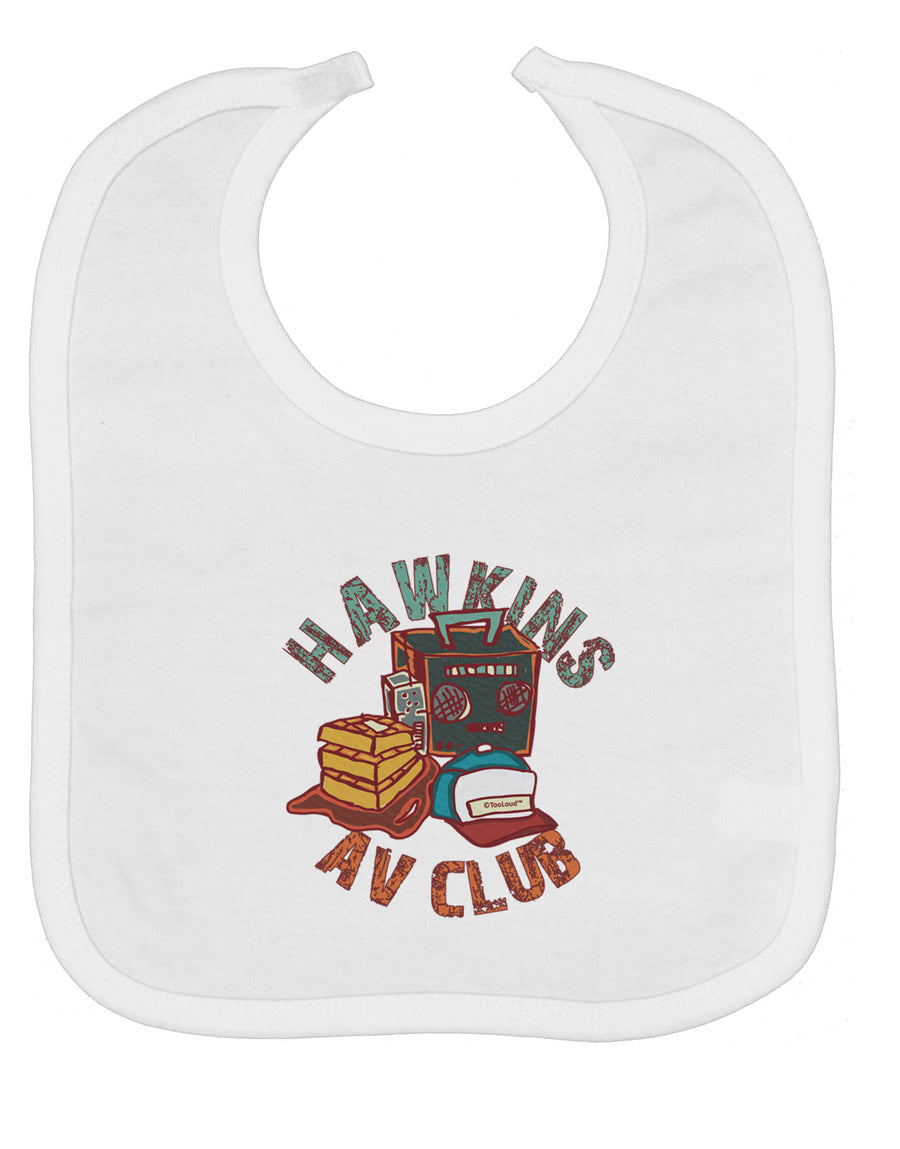 TooLoud Hawkins AV Club Baby Bib-Baby Bib-TooLoud-White-One-Size-Baby-Davson Sales