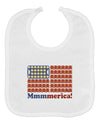 American Breakfast Flag - Bacon and Eggs - Mmmmerica Baby Bib-Baby Bib-TooLoud-White-One-Size-Baby-Davson Sales
