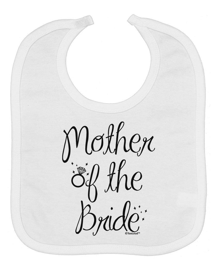 Mother of the Bride - Diamond Baby Bib-Baby Bib-TooLoud-White-One-Size-Baby-Davson Sales
