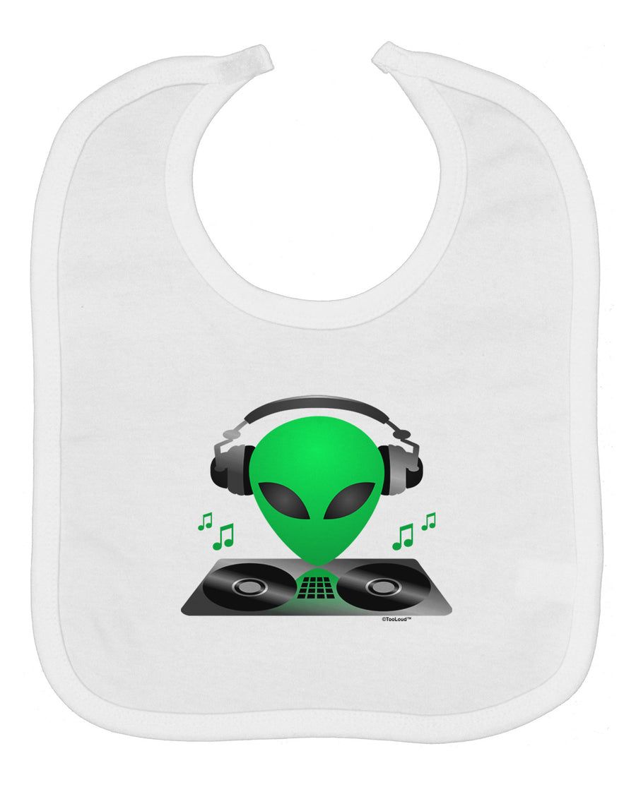 Alien DJ Baby Bib-Baby Bib-TooLoud-White-One-Size-Baby-Davson Sales