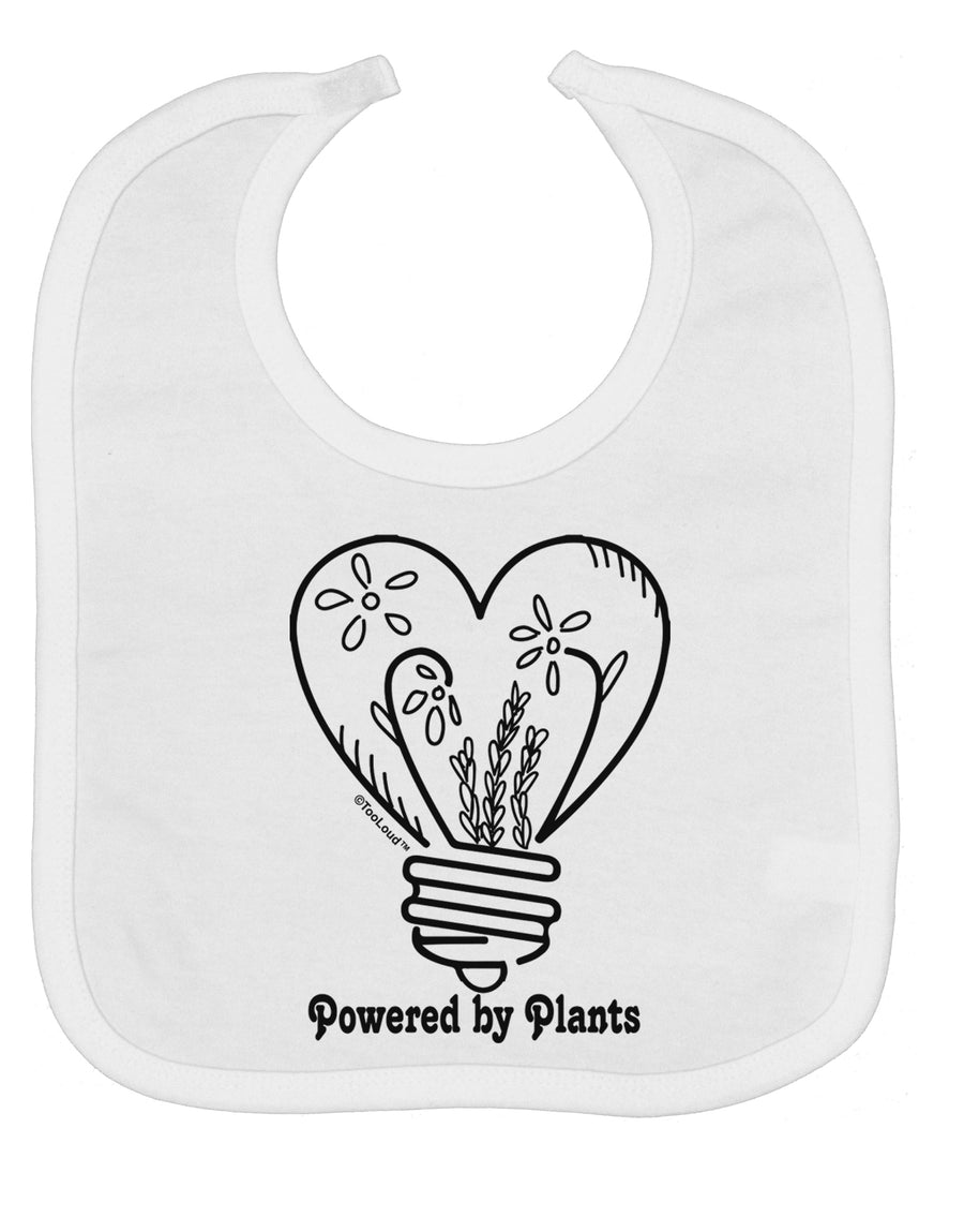 Powered by Plants Baby Bib-Baby Bib-TooLoud-White-One-Size-Baby-Davson Sales