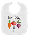 Buy Local - Vegetables Design Baby Bib-Baby Bib-TooLoud-White-One-Size-Baby-Davson Sales