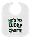 He's My Lucky Charm - Matching Couples Design Baby Bib by TooLoud-Baby Bib-TooLoud-White-One-Size-Baby-Davson Sales
