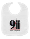 911 Never Forgotten Baby Bib-Baby Bib-TooLoud-White-One-Size-Baby-Davson Sales