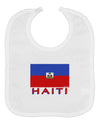 Haiti Flag Baby Bib-Baby Bib-TooLoud-White-One-Size-Baby-Davson Sales
