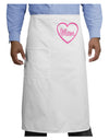 Mom Heart Design - Pink Adult Bistro Apron by TooLoud-Bistro Apron-TooLoud-White-One-Size-Adult-Davson Sales