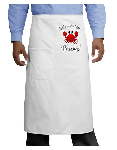 Lets Go Find Some Beaches Adult Bistro Apron-Bistro Apron-TooLoud-White-One-Size-Adult-Davson Sales