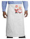 Cute Mr and Mrs Santa Claus Couple Christmas Adult Bistro Apron-Bistro Apron-TooLoud-White-One-Size-Adult-Davson Sales