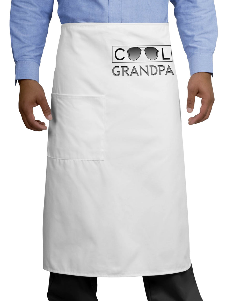 Cool Grandpa Adult Bistro Apron-Bistro Apron-TooLoud-White-One-Size-Adult-Davson Sales