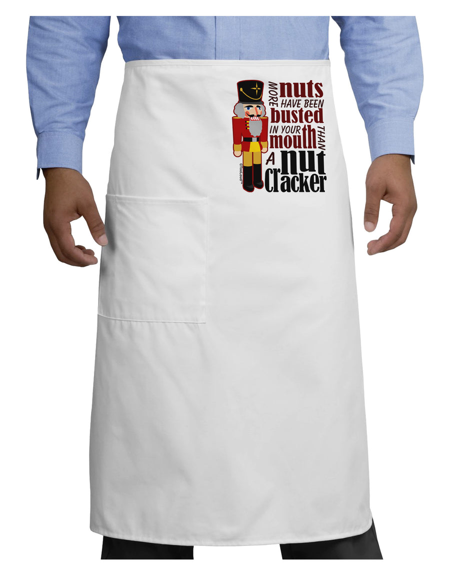 More Nuts Busted - Your Mouth Adult Bistro Apron by-Bistro Apron-TooLoud-White-One-Size-Adult-Davson Sales