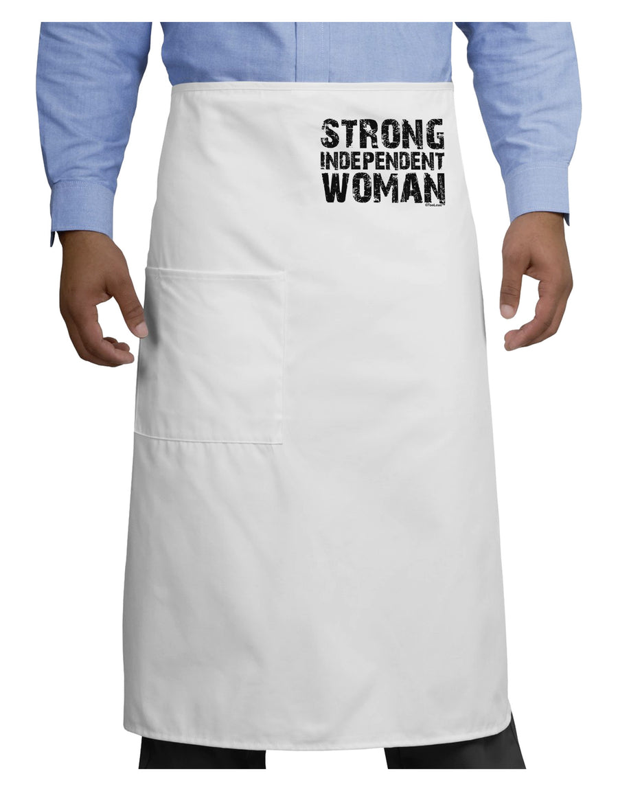 Strong Independent Woman Adult Bistro Apron-Bistro Apron-TooLoud-White-One-Size-Adult-Davson Sales