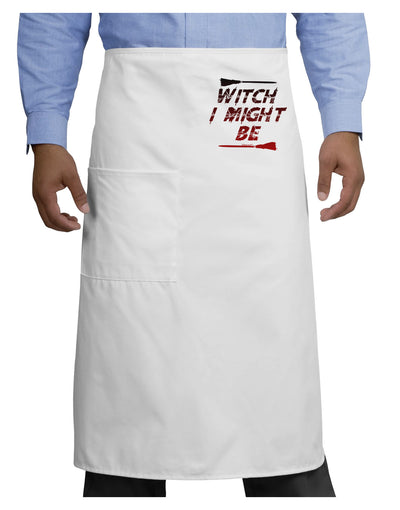 Witch I Might Be Adult Bistro Apron by TooLoud-Bistro Apron-TooLoud-White-One-Size-Adult-Davson Sales