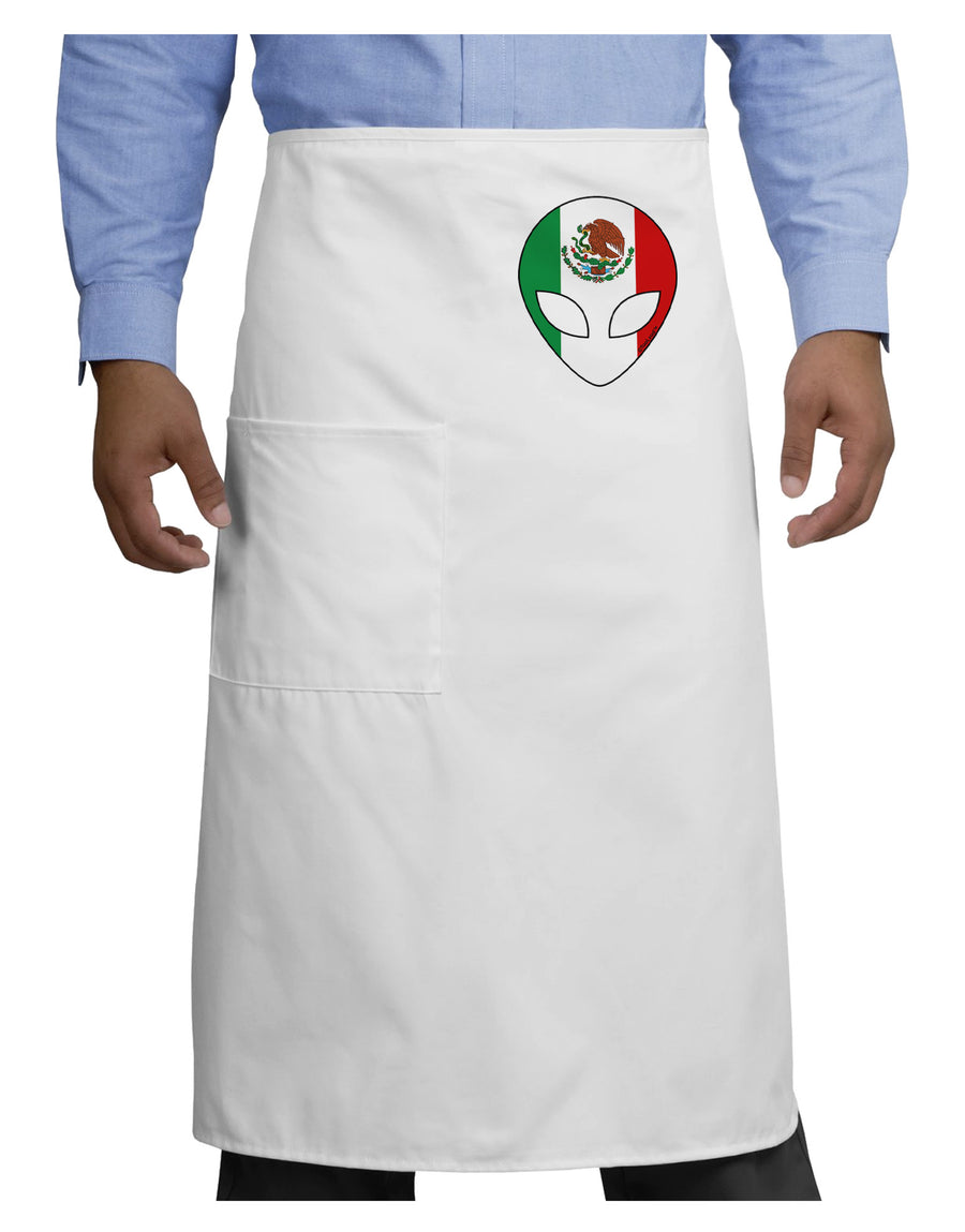 Mexican Flag Extraterrestrial Adult Bistro Apron-Bistro Apron-TooLoud-White-One-Size-Adult-Davson Sales