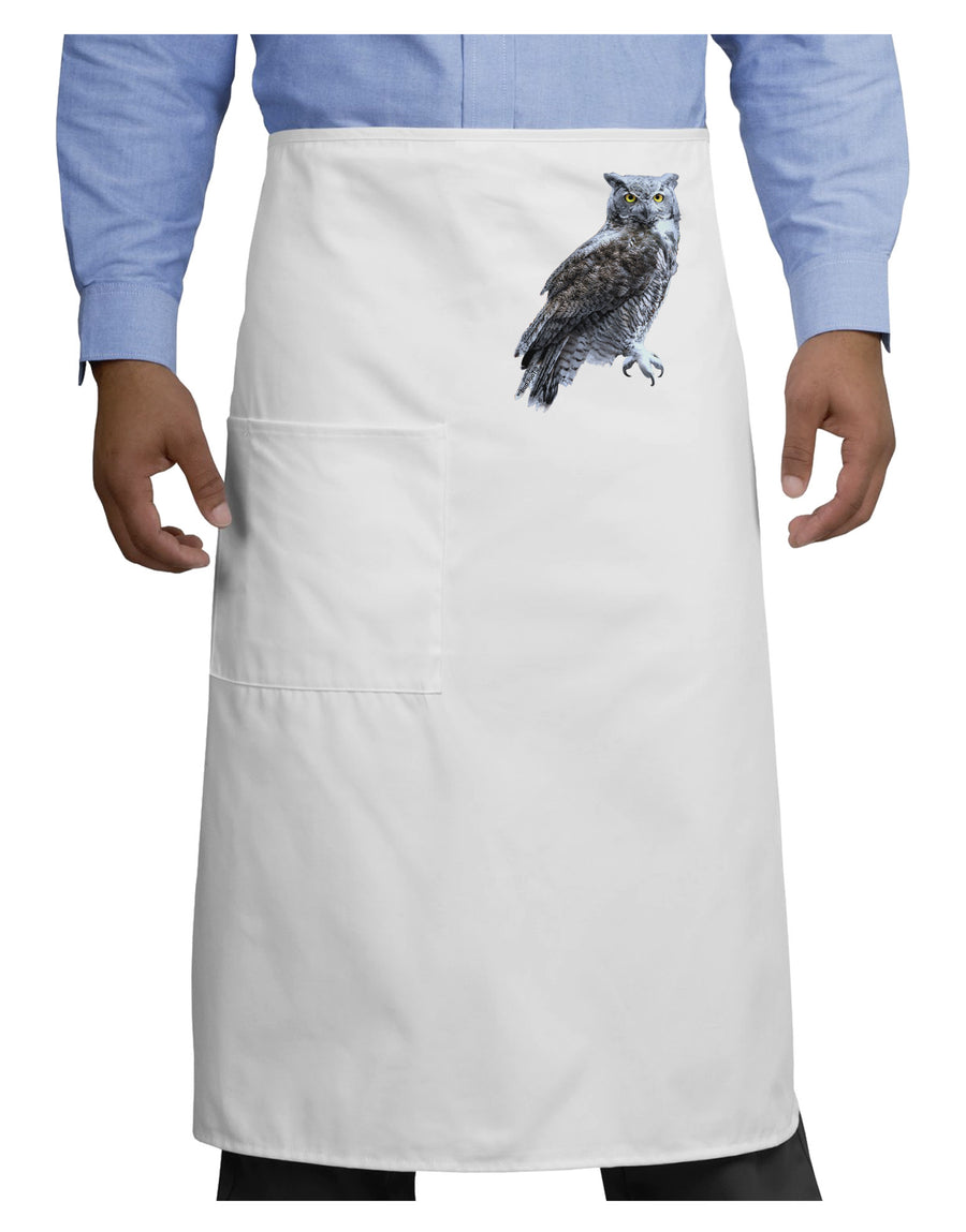 Great Horned Owl Photo Adult Bistro Apron-Bistro Apron-TooLoud-White-One-Size-Adult-Davson Sales