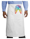 Rainbow Skeleton Ribcage with Heart Adult Bistro Apron-Bistro Apron-TooLoud-White-One-Size-Adult-Davson Sales